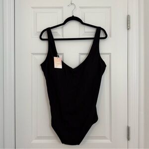 Andie Swim Ibiza One Piece Black Swimsuit Women’s XXL NEW Ribbed